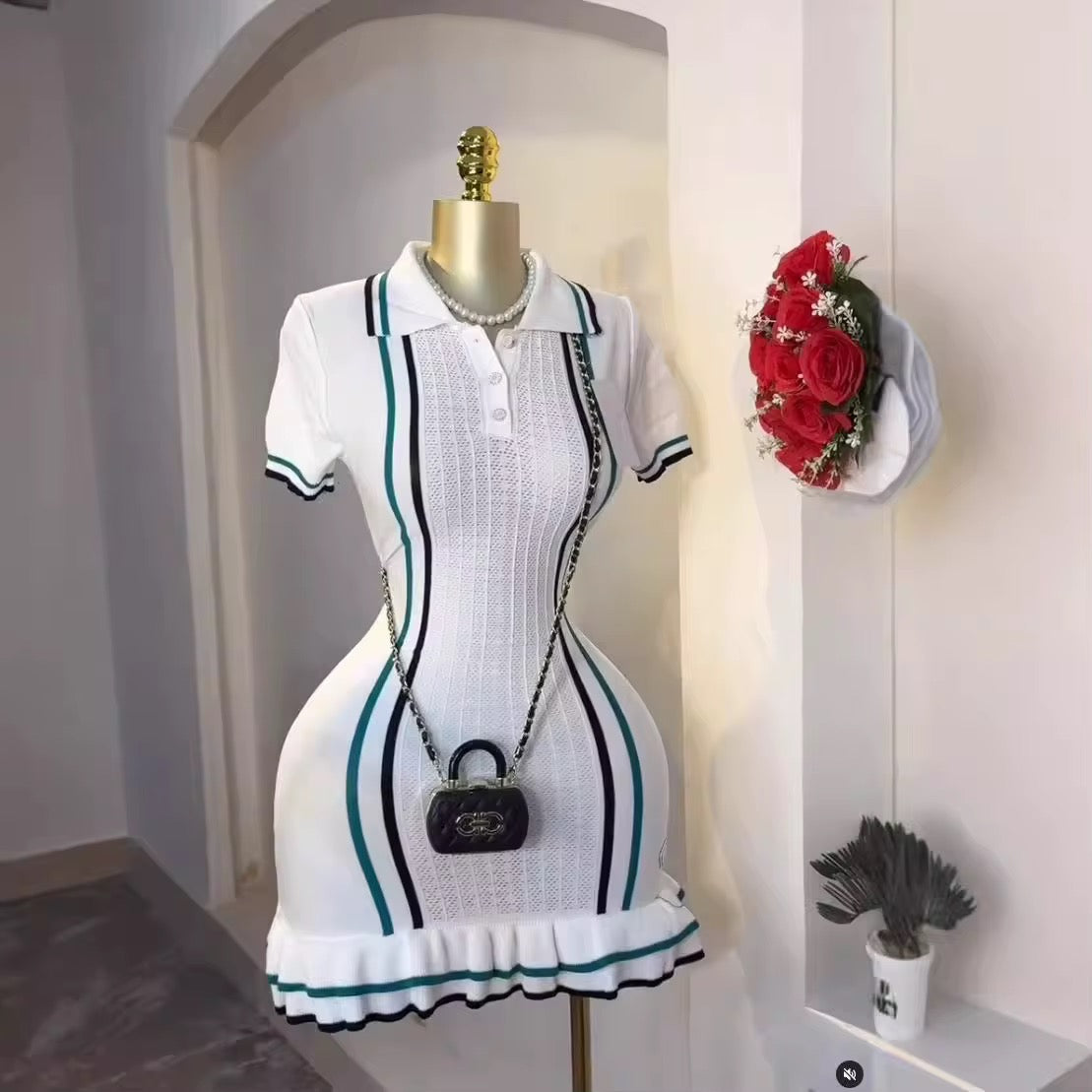 CasaB Knit Dress White