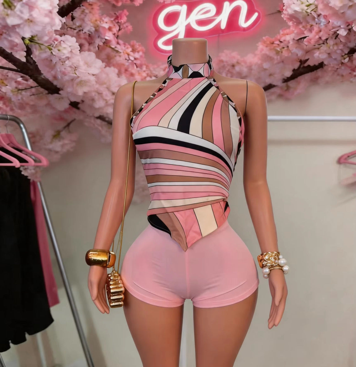 Designer Scarf + Short Set