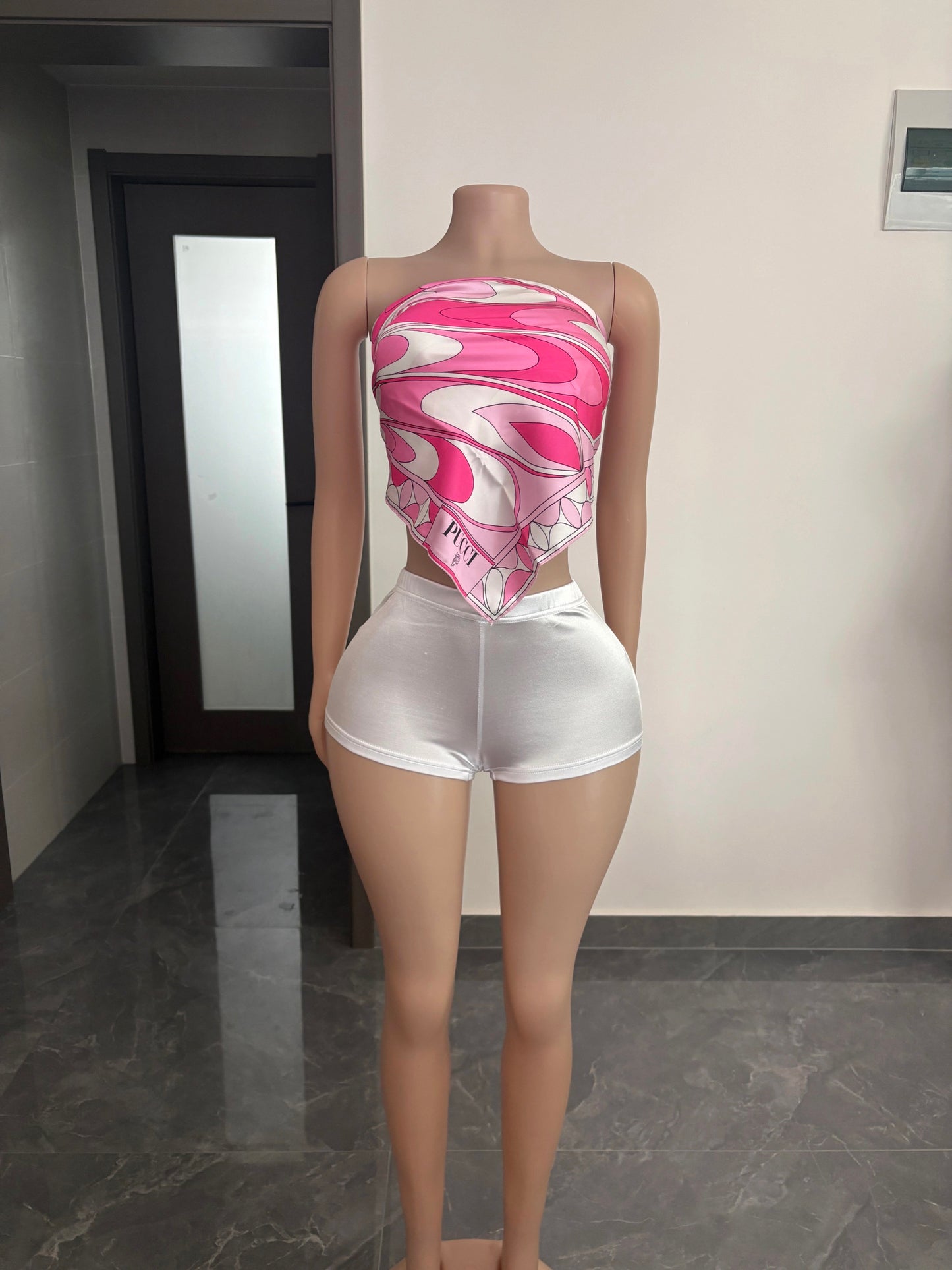 Designer Scarf + Short Set