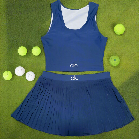 Navy Alo Inspired Skort Set