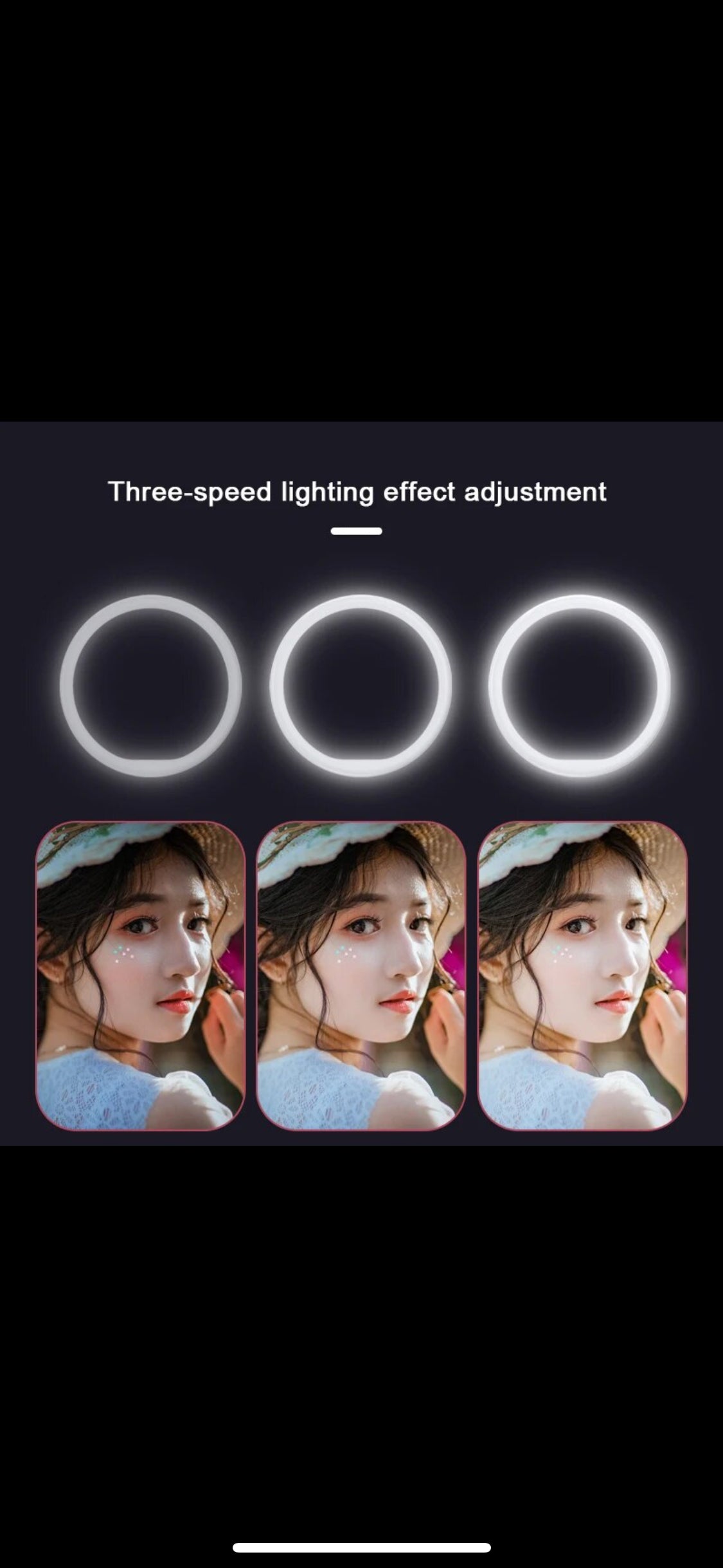 RECHARGEABLE PORTABLE SELFIE RING LIGHT