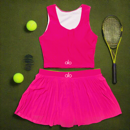 Pink Alo Inspired Skort Set