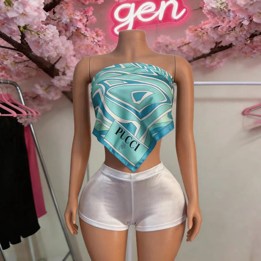Designer Scarf + Short Set